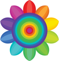 flor del arcoiris vector