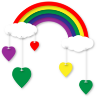 arcoiris y nube vector