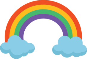 Rainbow on cloud vector