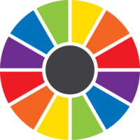 Rainbow spinning wheel vector