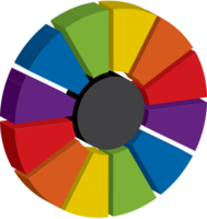 Rainbow spinning wheel vector