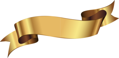 Golden ribbon vector