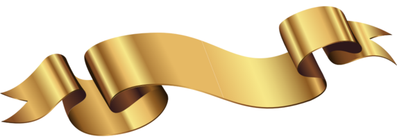 Golden ribbon vector