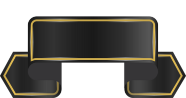 Black ribbon vector
