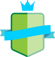 Badge with ribbon vector