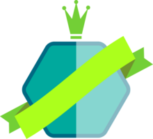 Badge with ribbon vector