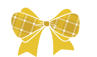 Cute bow with pattern vector