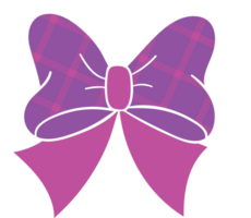 Cute bow with pattern vector