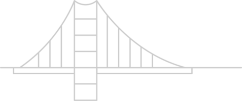 Puente de puerta de oro vector