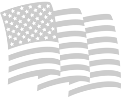 American flag waving vector