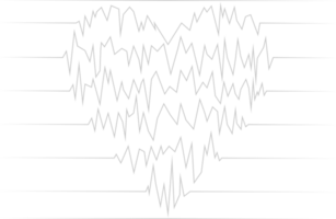 Heartbeat create heart shape vector