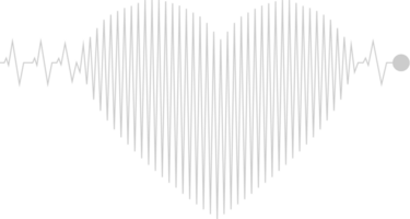 Heartbeat create heart shape vector