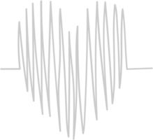 Heartbeat create heart shape vector