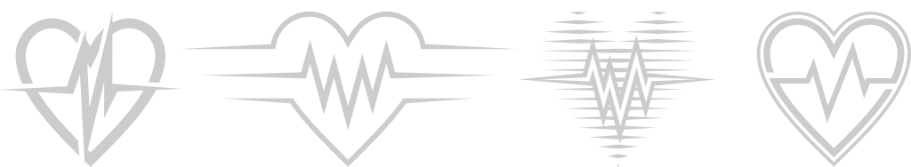 Heartbeat shape vector