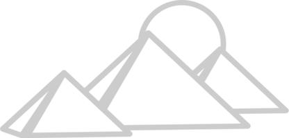 Egyptian pyramids outline vector