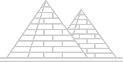 Egyptian pyramids outline vector