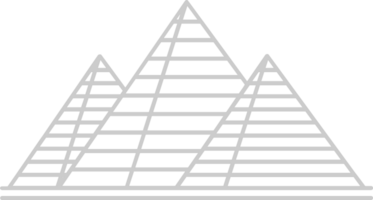 Egyptian pyramids outline vector