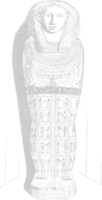 Egypt symbol sketch coffin vector