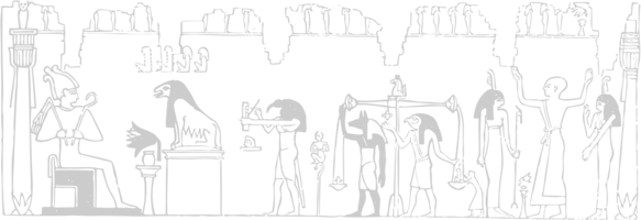 Egipto símbolo bosquejo vector