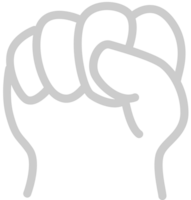 Fist outline  vector