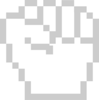 Fist outline pixel vector