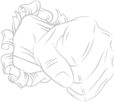 Fist outline breaking vector