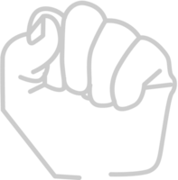 Fist outline  vector