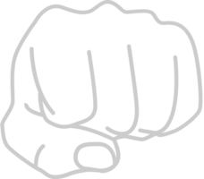 Fist outline  vector