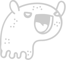 Ghost outline vector