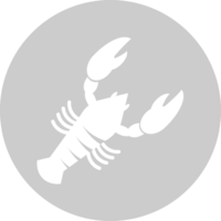 Lobster icon circle vector