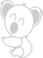 Koala outline hug vector