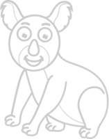 Koala outline body vector