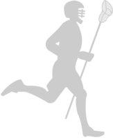 Lacrosse player running vector