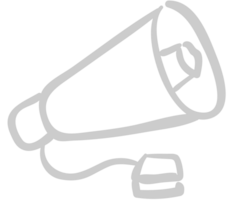 Megaphone outline hand drawn vector