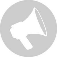 Megaphone circle vector