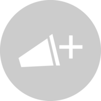 Megaphone circle plus vector