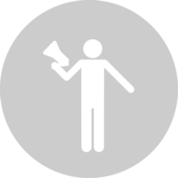 Men holding megaphone vector