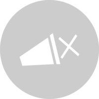 Megaphone circle mute vector