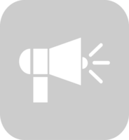 Megaphone round rectangle vector