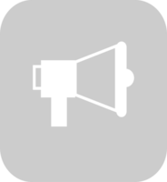 Megaphone round rectangle vector