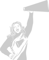 Women holding megaphone vector