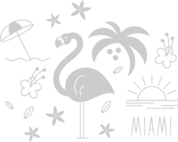 icono de miami de florida vector