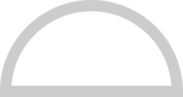 Half circle line vector