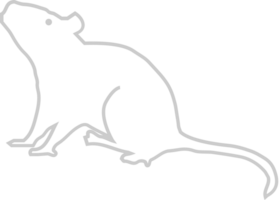 ratón animal contorno vector