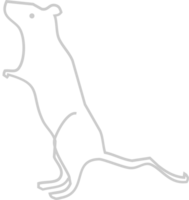 Mouse animal outline vector