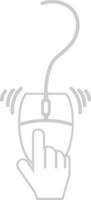 Mouse computer outline vector