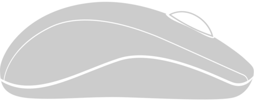 mouse computer side view vector