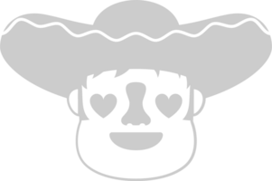 mexicano sombrero emoticon vector