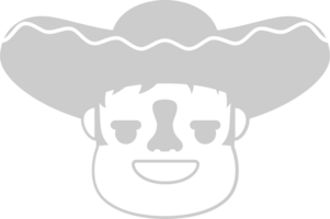 mexicano sombrero emoticon vector