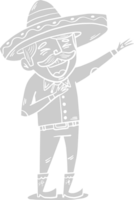 Mariachi player sombrero vector